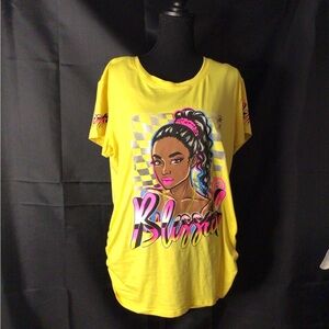 #691. Yellow Graphic Relaxed T-Shirt